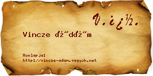 Vincze Ádám névjegykártya
