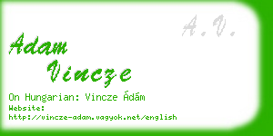 adam vincze business card