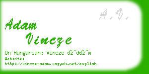 adam vincze business card